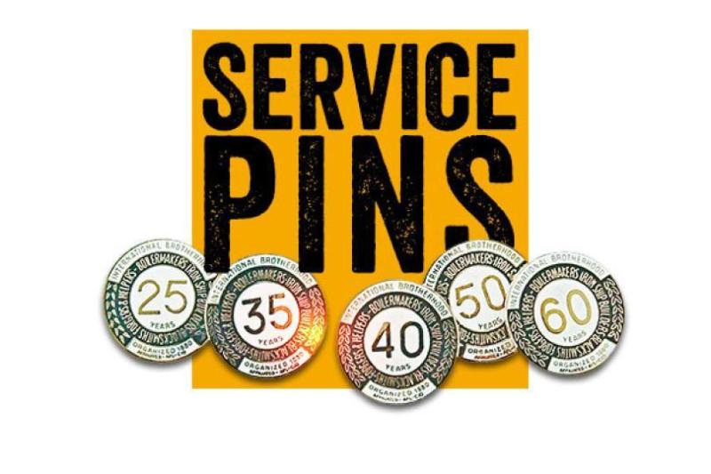 Boilermaker Service Pins
